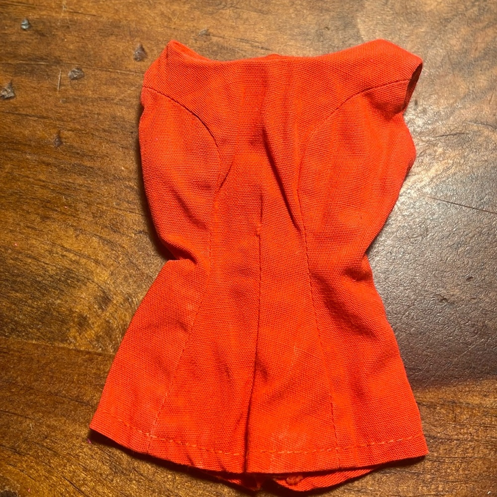 VINTAGE BARBIE Midge FASHION PAK RED SCOOP NECK PLAYSUIT-ROMPER 1960’s